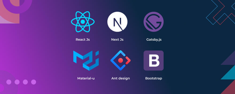 this is an image of react-js-tools' logos
