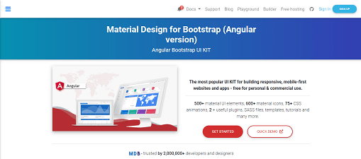 MDB - Material Design for Bootstrap (Angular Version)