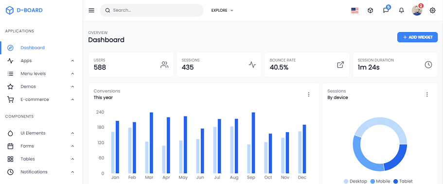 D-Board - TailwindCSS Admin Template with Nextjs