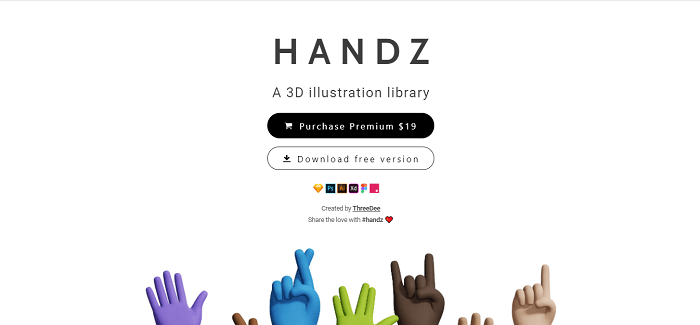 Handz 3D Illustration Library 