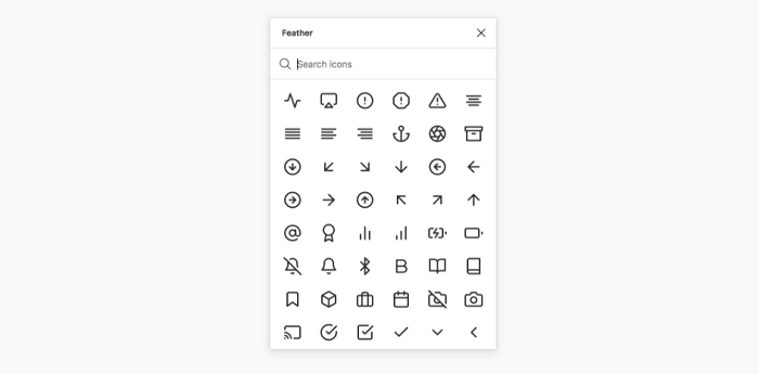 Feather Icons figma plugin