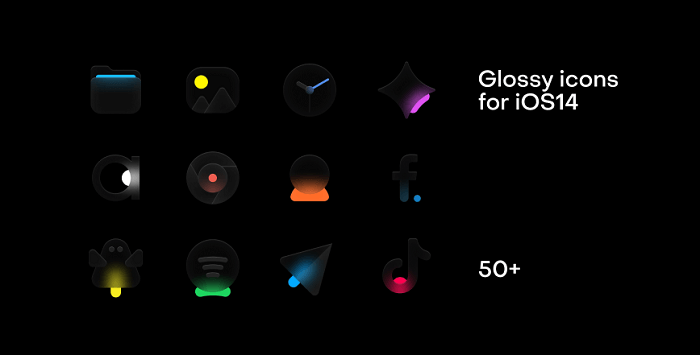 Glossy Icons for IOS14 figma icons