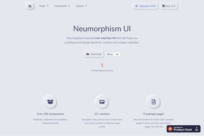 Neumorphism UI bootstrap ui kit