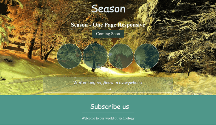 Season - HTML Comming Soon Template