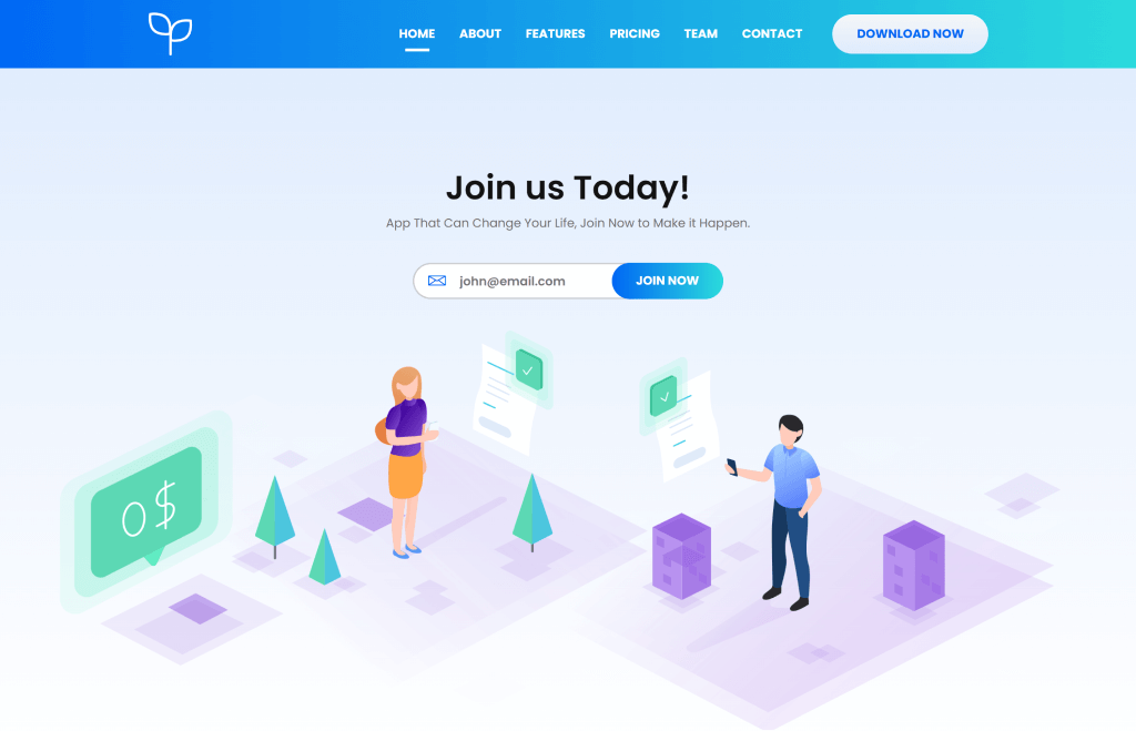 Sprout Simple SaaS and Software Landing Page
