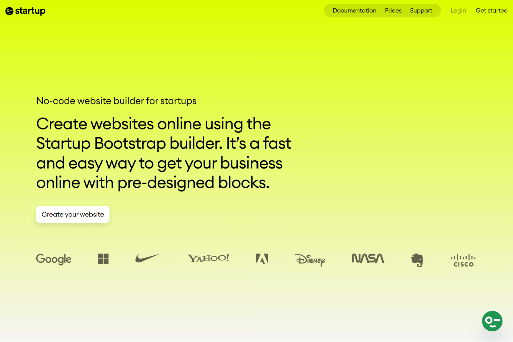 Startup - No-Code Website Builder
