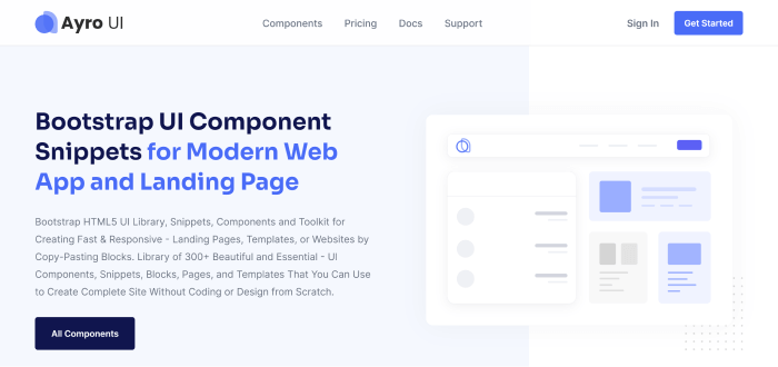 Ayro UI - Bootstrap UI Component Snippets