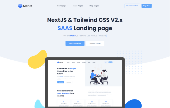 Monst - Tailwind CSS Nextjs Landing template