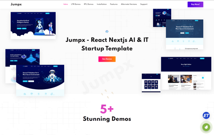 Jumpx - AI & IT Startup template