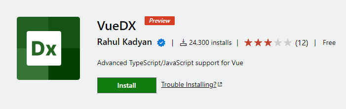 vueDX vs code extension