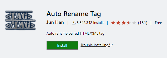 auto rename tag vs code extension