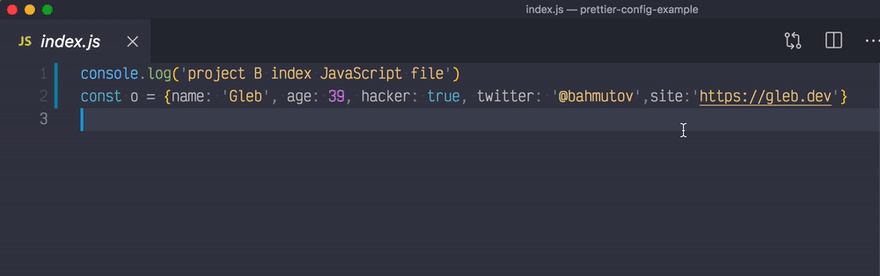 prettier vs code extension for react