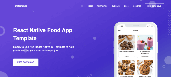 food app react native template