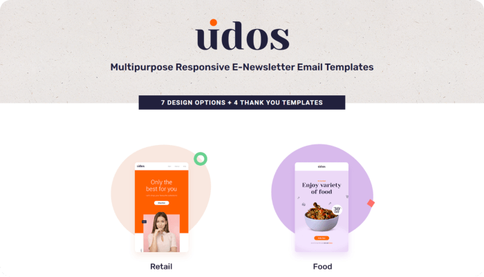 udos e-newsletter email template