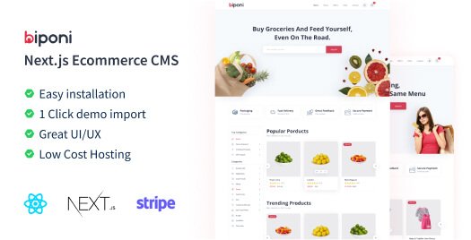 biponi nextjs ecommerce cms