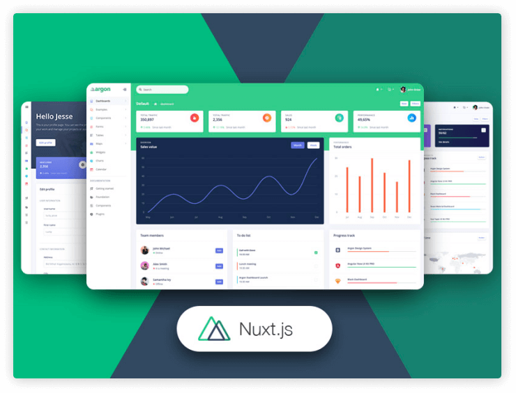 Nuxt Argon Dashboard 