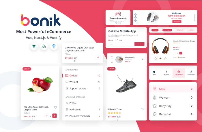 bonik vue nuxtjs vuetify multipurpose ecommerce template