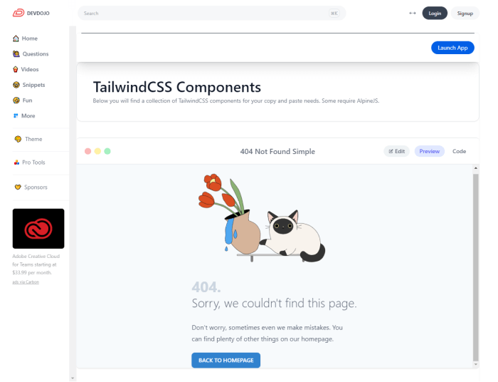 Tails Devdojo Tailwind CSS UI Components