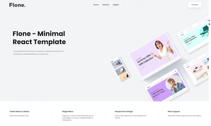 Flone Minimal React eCommerce Template