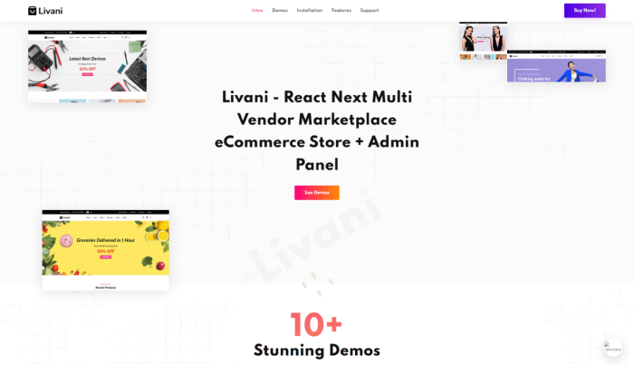 Livani React Multivendor Marketplace eCommerce with Admin Panel