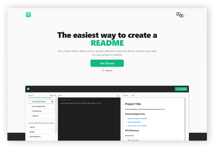 readme.so readme file maker for developers