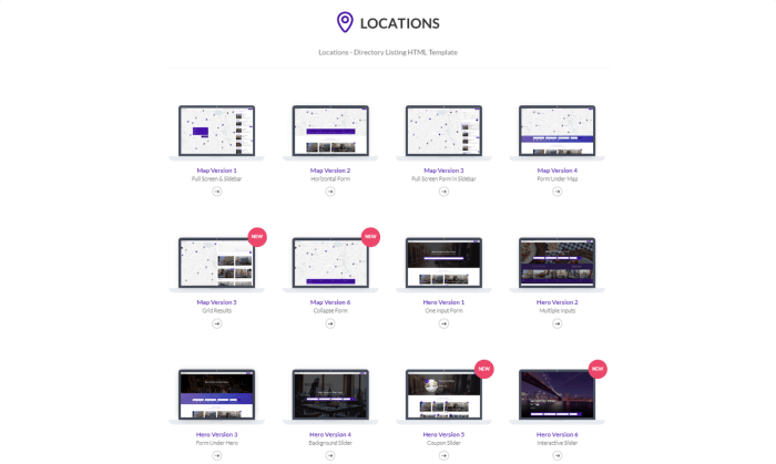 Locations - Directory Listing Template