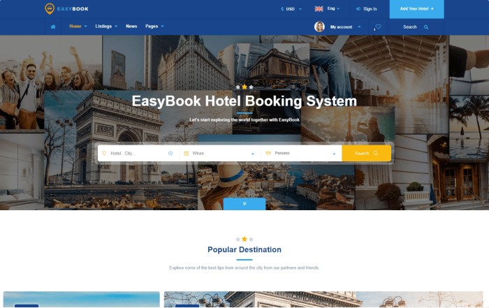 Easybook - Hotel Booking Directory Listing Template