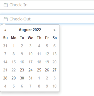 Check-In & Out Bootstrap Datepicker
