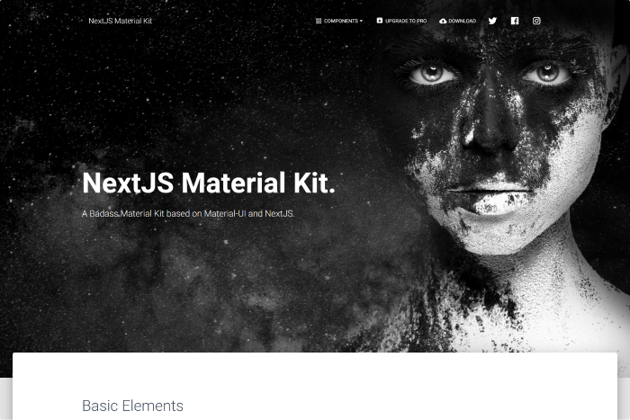 nextjs material kit