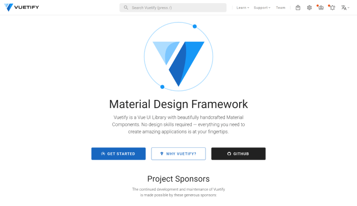 Vuetify - Vuejs UI Framework