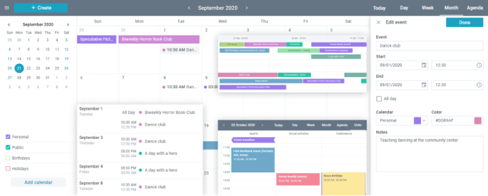 Scheduler JavaScript Online Calendar