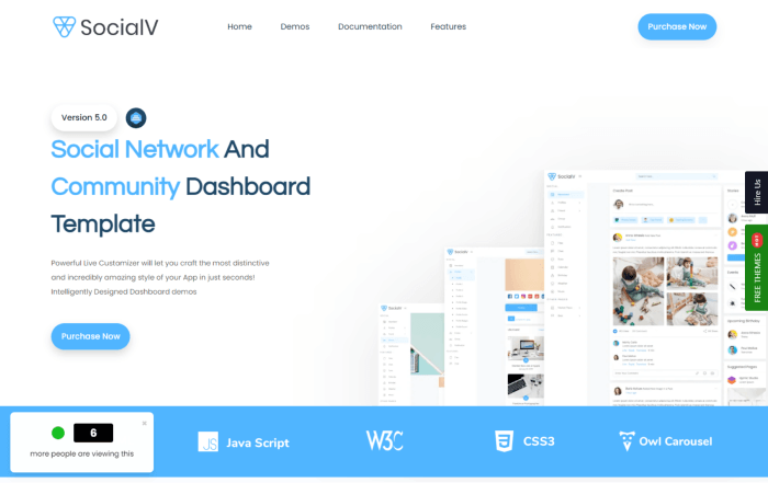 SocialV 5.0 - Social Network & Community Admin Template