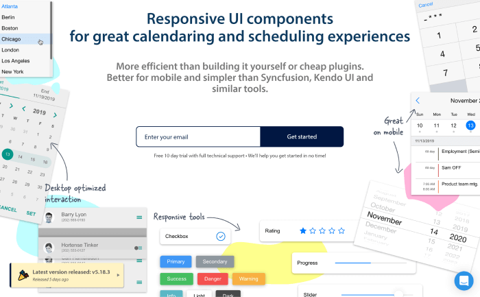 MobiScroll - Responsive UI components
for calendaring and scheduling 